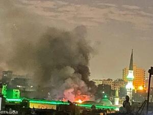 12 إصابة في حريق بمحيط مسجد الحسين بالقاهره