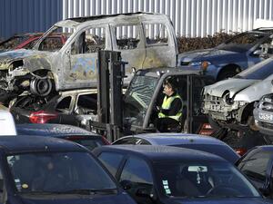 A total of 874 cars were set on fire throughout France amid New Year's Eve celebrations