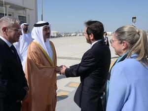  الرئيس الاسرائيلي، يتسحاق هرتسوغ وعقيلته في أبو ظبي