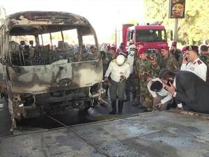 انفجار حافلة عسكرية في دمشق