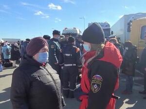 وصول أول قطار يحمل اللاجئين من دونباس يصل إلى مقاطعة فورونيج الروسية