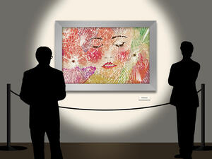 Artwork was defaced by the guard who worked for a private security firm