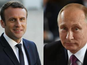 الرئيس الروسي فلاديمير بوتين، والفرنسي إيمانويل ماكرون