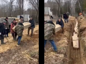 Mass grave in Ukraine