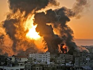 Gaza under Israeli bombardment 