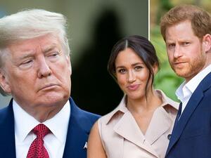 دونالد ترامب والامير هاري وميغان ماركل دونالد ترامب والامير هاري وميغان ماركل