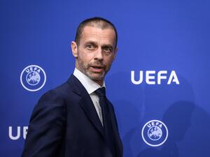 UEFA President Aleksander Ceferin arrives to address a press conference following an UEFA executive meeting on April 7, 2022 in Nyon, as UEFA is expected to adopt an overhaul of the Financial Fair Play (FFP) system introduced in 2010 to stop clubs piling up debts in their pursuit of trophies. (Photo by Fabrice COFFRINI / AFP)
