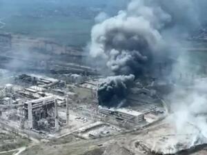 مصنع آزوفستال المحاصر للصلب في مدينة ماريوبول الأوكرانية