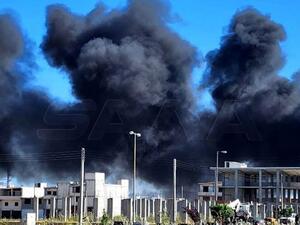 حريق قرب مصفاة بانياس