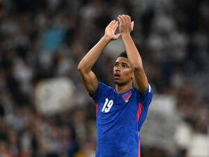 England's midfielder Jude Bellingham reacts after the UEFA Nations League football match Germany v England in Munich, southern Germany on June 7, 2022. (Photo by CHRISTOF STACHE / AFP)