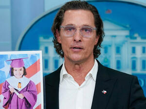 Mathew McConaughey gives an emotional speech at the White House 
