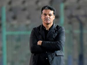  Ehab Galal looks on during the Egyptian Premier League football match between Al-Ahly and Zamalek at the Cairo Stadium in the Egyptian capital. Ehab Galal was sacked as coach of the Egyptian national football team on June 16, 2022, two months after he took over from Carlos Queiroz. (Photo by KHALED DESOUKI / AFP)