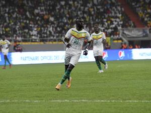 Sadio Mane, the man of the match against Benin, at the Stade Me. Abdoulaye Wade of Diamniadio on June 4, 2022, during the first day of the CAN 2022 qualifiers against Benin. (Photo by SEYLLOU / AFP)