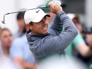 Rory McIlroy of Northern Ireland tees off on the first hole during the third round of the 122nd U.S. Open Championship at The Country Club at The Country Club on June 18, 2022 in Brookline, Massachusetts. Warren Little/Getty Images/AFP (Photo by Warren Little / GETTY IMAGES NORTH AMERICA / Getty Images via AFP)