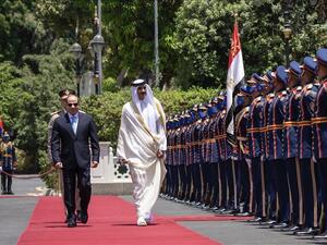 الرئيس المصري عبد الفتاح السيسي وأمير قطر الشيخ تميم بن حمد آل ثاني