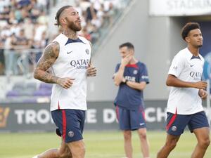 جانب من تدريبات باريس سان جيرمان (المصدر: حساب باريس سان جيرمان الرسمي على تويتر)