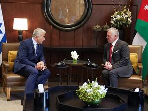 ملك الاردن عبدالله الثاني يستقبل لابيد في عمان