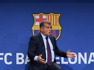 Barcelona's Spanish President Joan Laporta. (Photo by LLUIS GENE / AFP)