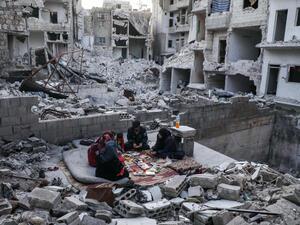 Ariha, southern Idlib destroyed 