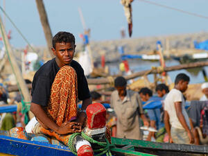 A Yemeni fisherman 