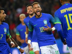 نيمار يقود البرازيل لفوز كبير على تونس (المصدر: أ ف ب)
