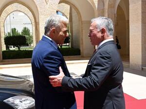  يائير لبيد، مع العاهل الأردني الملك عبد الله الثاني- ارشيف