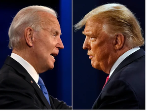 Biden (L) Trump