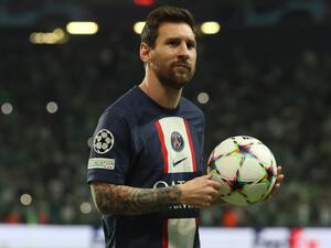 Paris Saint-Germain's Argentine forward Lionel Messi looks on during the UEFA Champions League group H football match between Israel's Maccabi Haifa and France's Paris Saint-Germain (PSG) at the Sammy Ofer stadium in the city of Haifa on September 14, 2022. (Photo by JACK GUEZ / AFP)
