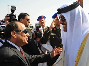 الرئيس المصري عبد الفتاح السيسي وأمير قطر الشيخ تميم بن حمد آل ثاني