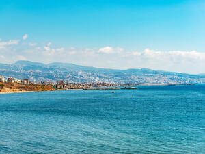 Beirut's coast viewed from Raouche