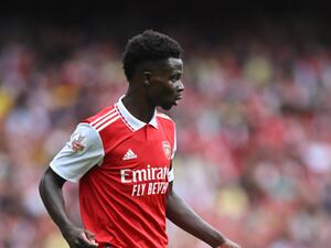 ساكا يمنح آرسنال فوزاً ثميناً على ليدز (المصدر: أ ف ب)