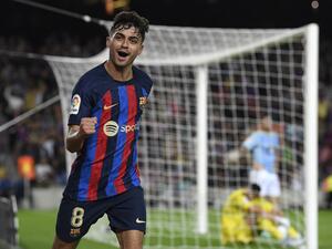 بيدري يمنح برشلونة الفوز (المصدر: أ ف ب)