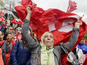 Pro-Saied supporters 