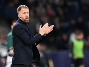 Chelsea's English head coach Graham Potter reacts during the UEFA Champions League Group E football match between RB Salzburg and Chelsea FC in Salzburg, Austria on October 25, 2022. (Photo by Joe Klamar / AFP)