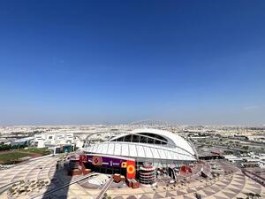A view shows the Khalifa International Stadium in Doha on October 29, 2022, ahead of the Qatar 2022 FIFA World Cup football tournament. (Photo by Gabriel BOUYS / AFP)