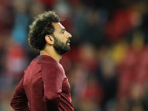 Liverpool's Egyptian striker Mohamed Salah looks on prior to the UEFA Champions League group A football match between Liverpool and Ajax at Anfield in Liverpool, north west England on September 13, 2022. (Photo by Lindsey Parnaby / AFP)