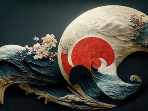 Moon blooming sakura