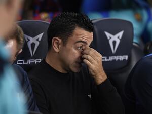Barcelona's Spanish coach Xavi gestures prior the Spanish league football match between FC Barcelona and Athletic Club Bilbao at the Camp Nou stadium in Barcelona, on October 23, 2022. (Photo by Josep LAGO / AFP)