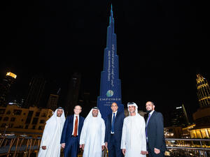 Burj Khalifa celebrates the listing of Empower on the Dubai Financial Market