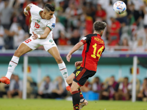 Stars celebrate Morocco's World Cup win over Belgium