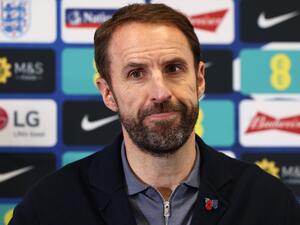 England's manager Gareth Southgate holds a press conference at St George's Park in Burton-on-Trent after revealing the England squad for the 2022 World Cup in Qatar on November 10, 2022. (Photo by Darren Staples / AFP)