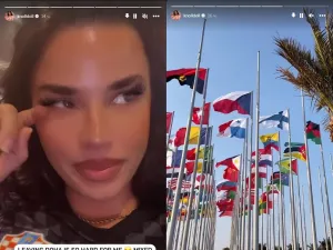 دموع ايفانا كنول في وداع قطر 