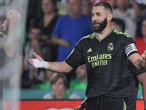 بنزيمة يرفع رصيده إلى 7 أهداف في الدوري الإسباني (المصدر: أ ف ب)