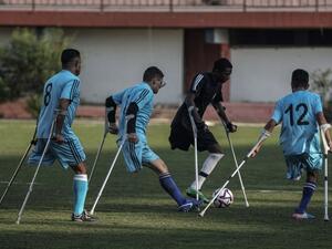 بطولة كرة القدم لذوي البتر في غزة