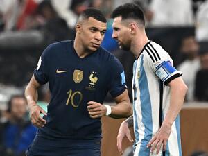 ميسي يتفوق على مبابي (المصدر: أ ف ب)
