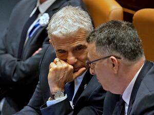 Lapid (L) Gideon Saar 