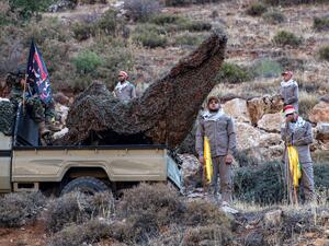 عناصر حزب الله على الحدود مع فلسطين المحتلة