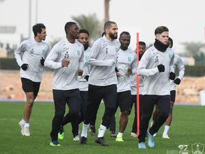 جانب من تدريبات الأهلي (المصدر: ALAHLI_FC@)