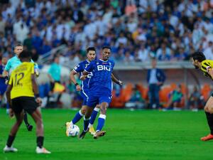 من مباراة الهلال والاتحاد (المصدر: حساب الهلال الرسمي على تويتر)