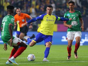 كريستيانو رونالدو خلال ظهوره الأول مع النصر (المصدر: أ ف ب)